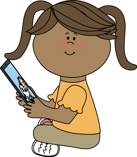 girl with ipad